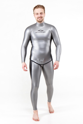 Гидрокостюм Фридайвинг Triple мужской 1,5мм голый/ультраспан серебро